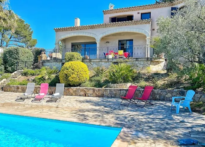 빌라 Magnifique Avec Piscine Vue 사나리쉬르메르